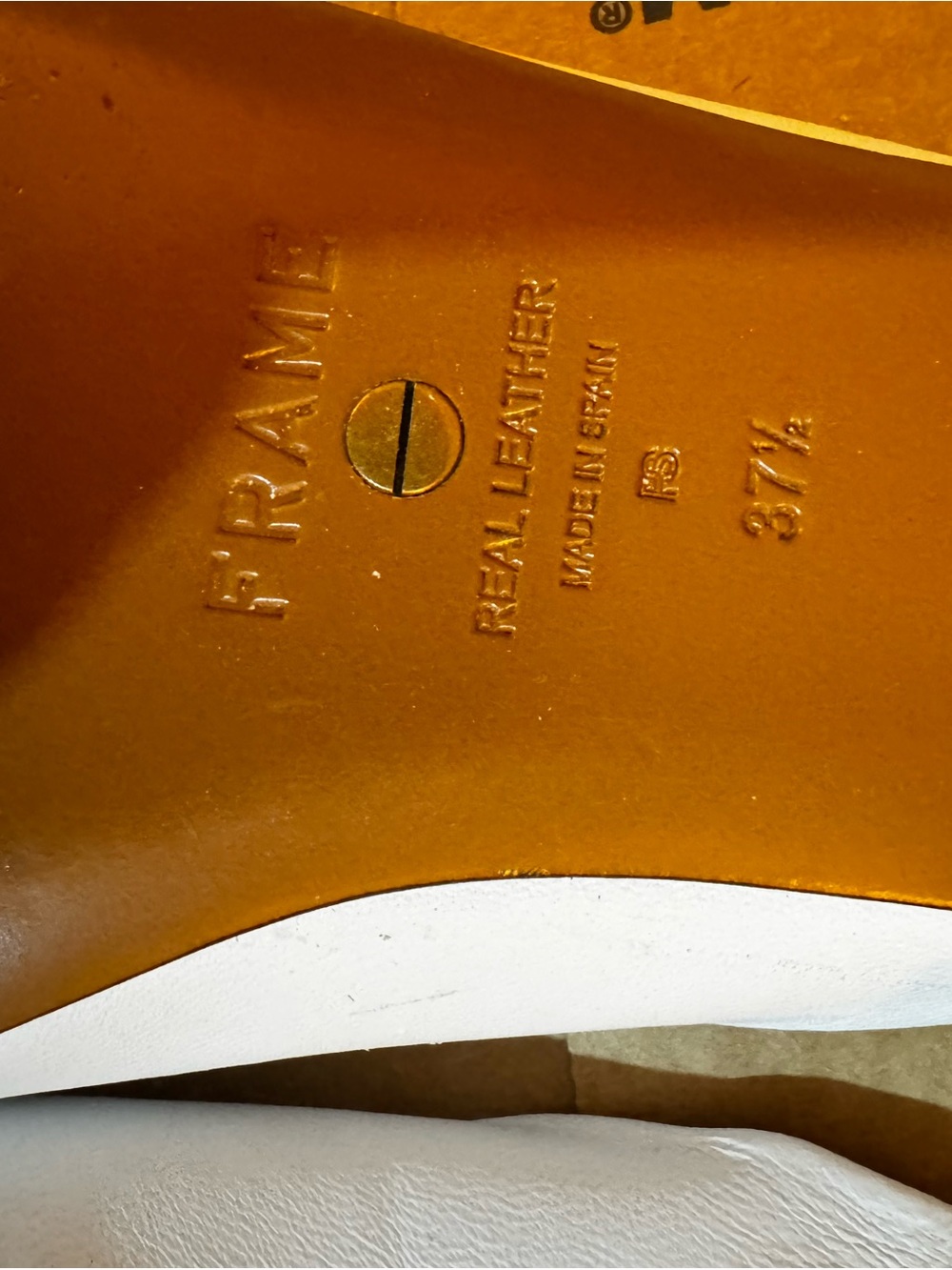 Frame White Square-Toe Leather Mules - Picture 4 of 4